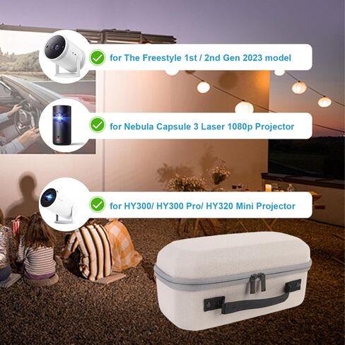 الحمل الحافلة لـ 1st/2nd Gen 2023 ، كبسولة السديم 3 1080p/hy300/hy300 pro/hy320 mini justors وملحقاتها ، حقيبة تخزين حالة سفر شل القشرة الصلبة in Kuwait