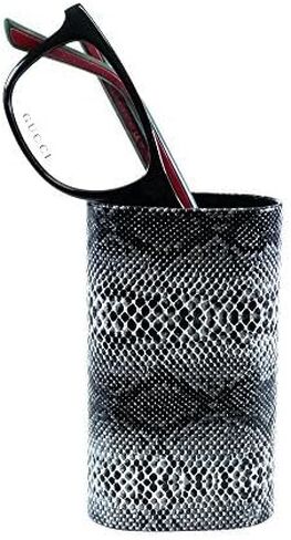 Calabria CA-503 Desktop Eye Glasses Holder Tan Snakeskin PU Leather Soft Lining Eyeglasses Stand Desks Nightstands Men Women in Kuwait