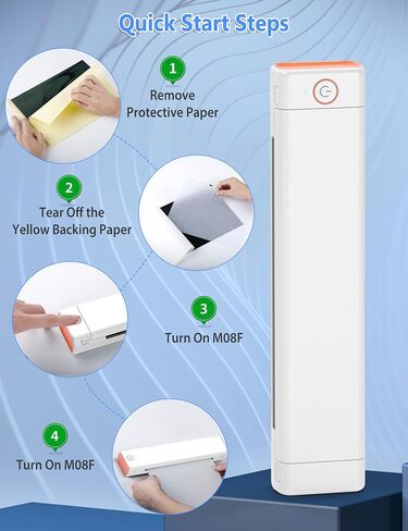 Phomemo M08F Tattoo Stency Printer (White) ، طابعات الاستنسل للوشم ، طابعة الوشم بلوتوث لفنانين ومبتدئين مع حالة حمل واحدة in Kuwait
