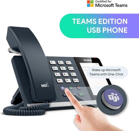 Yealink MP45 Microsoft Teams Certified USB Desk Phone,Cost-Effective Alternative to MP50,NOT SIP/VoIP Phone | Plug&Play via USB-A/C Cable | Powered by Computer | Dedicated for Teams & Skype in Saudi Arabia