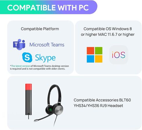 Yealink MP45 Microsoft Teams Certified USB Desk Phone,Cost-Effective Alternative to MP50,NOT SIP/VoIP Phone | Plug&Play via USB-A/C Cable | Powered by Computer | Dedicated for Teams & Skype in Saudi Arabia