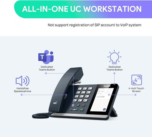 Yealink MP45 Microsoft Teams Certified USB Desk Phone,Cost-Effective Alternative to MP50,NOT SIP/VoIP Phone | Plug&Play via USB-A/C Cable | Powered by Computer | Dedicated for Teams & Skype in Saudi Arabia