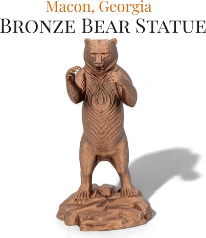 Mercer Toby the Bear Bear Bronze تمثال ثلاثي الأبعاد | ماكون ، جورجيا | التخرج من التخرج الجامعي وتذكارات المعجبين والمنزل ، المسكن ، ديكور المكتب لطلاب الجامعات ، خريجي الدببة والخريجين in Saudi Arabia
