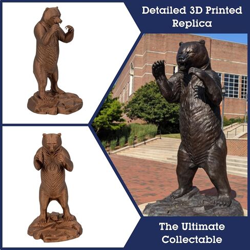 Mercer Toby the Bear Bear Bronze تمثال ثلاثي الأبعاد | ماكون ، جورجيا | التخرج من التخرج الجامعي وتذكارات المعجبين والمنزل ، المسكن ، ديكور المكتب لطلاب الجامعات ، خريجي الدببة والخريجين in Saudi Arabia