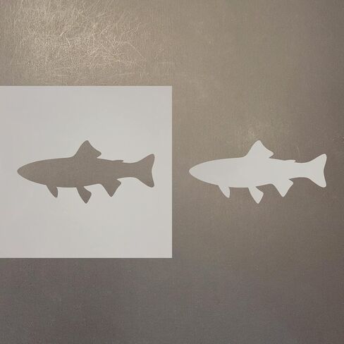 Trout 2 Reusable Mylar Stencil - Art Craft Supplies 4 Inch in Saudi Arabia