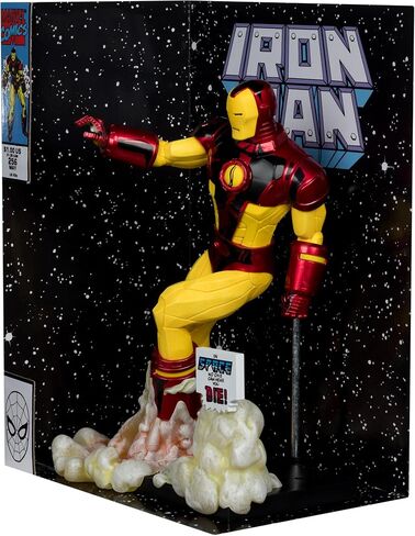McFarlane Marvel Iron Man 1: 6th Scale Toldible مع Scene & Comic (Iron Man #256) in Saudi Arabia