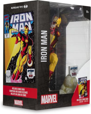 McFarlane Marvel Iron Man 1: 6th Scale Toldible مع Scene & Comic (Iron Man #256) in Saudi Arabia