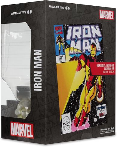 McFarlane Marvel Iron Man 1: 6th Scale Toldible مع Scene & Comic (Iron Man #256) in Saudi Arabia