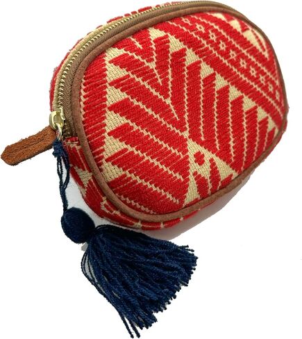 Fanny Pack "Eugenia", made by Jühue Artesanal, handmade fanny bag made in Mexico, Red fanny bag, embroidered fanny bag, Mexican embroidery, Waist bag, embroidery waist bag, Embroidery waist bag in Saudi Arabia