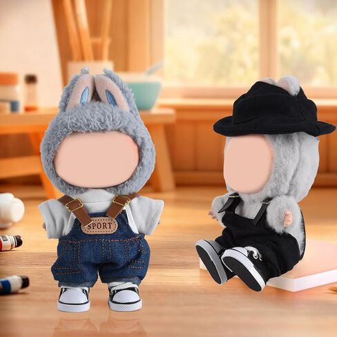 2025 أحذية دمية جديدة الإصدار ، أحذية واحدة من القماش الأسود المتميز ، مطابقة مثالية لملابس بوبو ، أحذية لملحقات دمية 15 و 17 سم in Kuwait