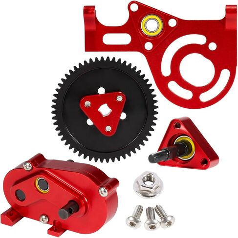1/10 Transmission 30% OD Transfer Case Forward Motor Mount with Delrin Spur Gear for 1/10 RC Crawler Axial SCX10 II Element Enduro DIY LCG Chassis SCX10 Upgrades (Purple) in Saudi Arabia