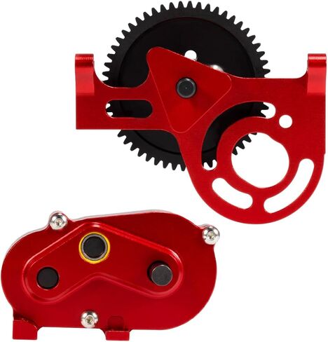 1/10 Transmission 30% OD Transfer Case Forward Motor Mount with Delrin Spur Gear for 1/10 RC Crawler Axial SCX10 II Element Enduro DIY LCG Chassis SCX10 Upgrades (Purple) in Saudi Arabia
