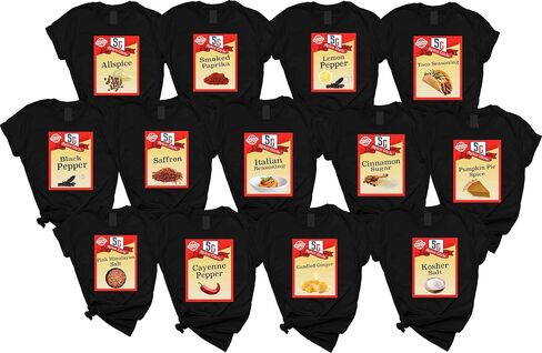 Group SG Spicey Girl spices, custom school Condiments Shirts | Matching Condiment Halloween Costume Party Shirt Softball Tournament Tshirt | Adults in Saudi Arabia