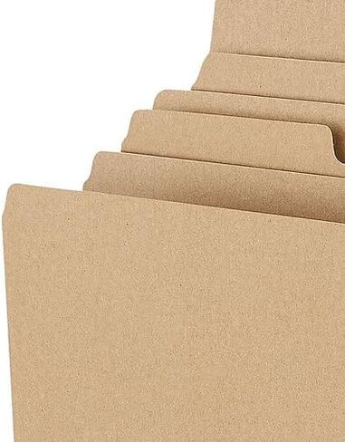 Staples 100 ٪ مجلد الملف المعاد تدويره ، علامة تبويب 1/3 ، حجم الرسالة ، Kraft ، 100/Box (ST756044-CC) in Saudi Arabia