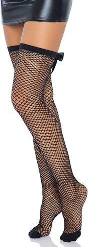 Leg Avenue Women's Fishnet Thigh High Stockings with Rhinestone Backseam in Kuwait