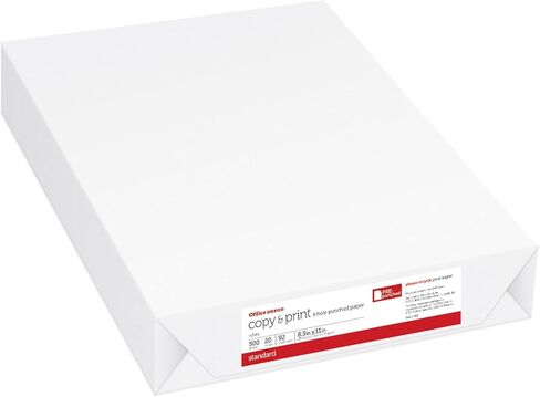 Office Depot® 3-Hole Bunked Multi-Use Paper و Paper Paper ، 3 Reams ، White ، Letter (8.5 "× 11") ، 1500 ورقة لكل حالة ، 20 رطلاً ، 92 سطوع in Kuwait