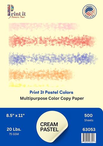 Printit Colors Multipurpose Paper, 20 lbs., 8.5" x 11", Orchid, 500 Sheets/Ream – Premium Colored Copy Paper for Printing, School, and Office Use in Kuwait