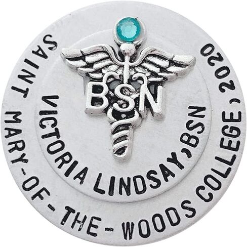 Registered Nurse Pin, Pinning Ceremony, Custom Stacked Nurse Pin, Nurse Pin, Nursing School Graduate in Saudi Arabia