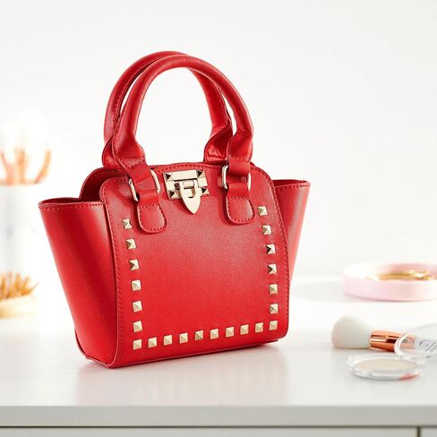 Little Girls Cute Glitter Handbag with Gold Studs Stylish Toddler Purse with Handle Stylish mini Fashion Purse for Kids in Saudi Arabia