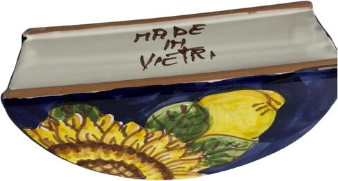 Handmade Italian Ceramic Napkin Holder - Lemon Design - Decorative Kitchen & Dining Table Accessory - Rustic Tuscan Style - Unique Gift From Italy - Sunflower Pottery in Saudi Arabia