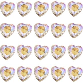 meccanixity 20 pcs 3d القلب الشفاف الأظافر أحجار الراين k9 الزجاج الكريستال وحشيات الراين المدببة الظهر جواهر القلب ملتوية لسحر الأظافر الفنية DIY زخرفة الحرف 8x8mm in Kuwait