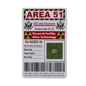 Area 51 ID Card Top Secret Badge Alien AREA 51 Card UFO Joke Funny Cards in Kuwait