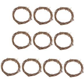 Zerodeko 10Pcs Rattan Wreath Hoops DIY Garland Accessory for Holiday Decor Crafting Rings for and Wreath Making Projects in Saudi Arabia