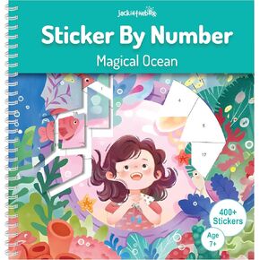 jackinthebox Sticker/Paint by Number babyanimal book craft for kids Ages 8+ in Kuwait