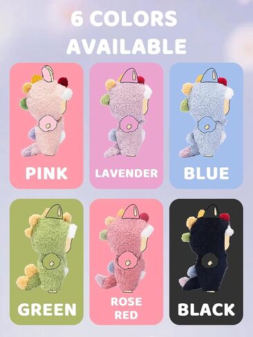 17 سم (6.7 بوصة) ملابس دمية ، ملابس لمجموعة الملابس ، إكسسوارات Dino Dolls Keychain ، مزيف زي ديناصور على نمط الحيوانات للدمى (Black) (دمية غير متضمنة) in Kuwait