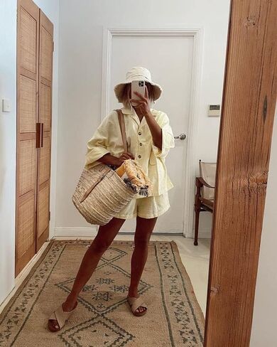 FRENCH BASKET straw bag with leather handles, beach bag, straw bag, market basket, summer bag, crossbody bag, straw basket with handles for women in Saudi Arabia