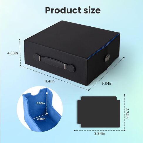 Collectible Trading Card Cases with Portable Handle, with 48 Colorful Divider Tabs&5 card supporters,5 card holders, one bag,PU Leather Commander Card Deck CaseforMTG Game Cards (5 Rows-Black&Purple) in Saudi Arabia
