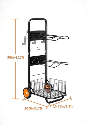 Rolling Horse Saddle Rack Cart Cart Rack Stand Rack Stark - 3 مستويات ثقيلة مع مواقف سرج قابلة للإزالة وسلة تخزين ، منظم حصان لتخزين مستقر ، متحرك ، مستلزمات النقل in Kuwait