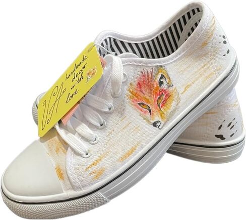 Sneakers|Fox|VA handmade decor with love in Saudi Arabia