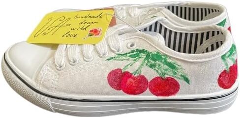 Sneakers|Cherry|VA handmade decor with love in Saudi Arabia