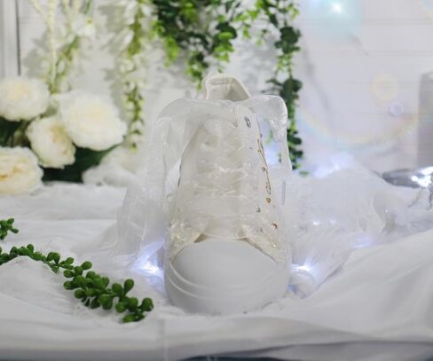 أحذية زفاف الزفاف أحذية الأزهار للعروس الزهور شقق الولايات المتحدة الأمريكية الشحن السريع (8) in Saudi Arabia