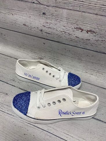Wedding Canvas Tennis Shoes for Bride Reception Sneakers Custom Personalized White Canvas Sneakers Bridal Shower Gifts in Saudi Arabia