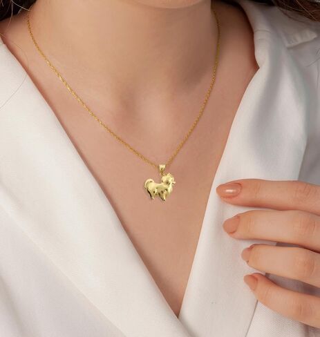 Pomeranian PomChi Chihuahua Pet Dog pendant 14K Gold in Saudi Arabia