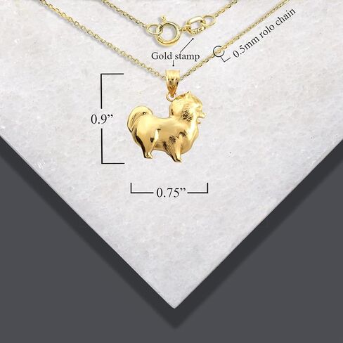 Pomeranian PomChi Chihuahua Pet Dog pendant 14K Gold in Saudi Arabia
