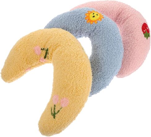3pcs Dog Calming Neck Pillow Soft Comfortable Pillows for Deep Cervical Health for Dogs and Cats Multi in Saudi Arabia