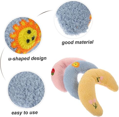 3pcs Dog Calming Neck Pillow Soft Comfortable Pillows for Deep Cervical Health for Dogs and Cats Multi in Saudi Arabia