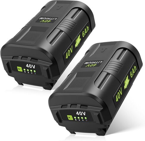 40V 6.0Ah Replacement for Ryobi 40V Battery Compatible with Ryobi 40V Cordless Power Tools Battery OP4050A OP4015 OP4026 OP40201 OP40261 OP4030 OP40301 OP4040 OP40401 OP4050 OP40501 OP40601 in Saudi Arabia