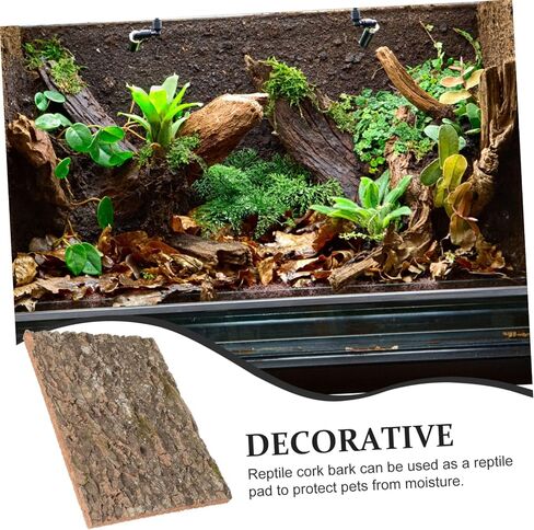 منصة تسلق الزواحف في Vicasky Natural Cork Bark Terrarium Decor for Lizards التنين الملتحي و Geckos آمن الخلفية. in Saudi Arabia
