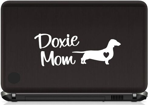 Doxie Mom Dachshund Decal Sticker لنافذة السيارة 8.0 بوصة BG 376 in Saudi Arabia