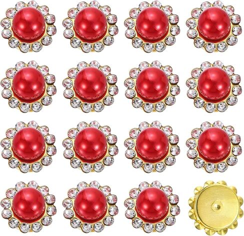 HARFINGTON 200pcs Pearl Rhinestone Button 12mm Sew on Rhinestone Vintage Faux Pearls Metal Claw Flatback Sewing for DIY Crafts Dress Clothing Shoes Bag Decorations Accessories, Purple in Saudi Arabia