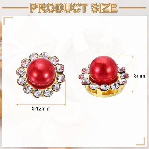 HARFINGTON 200pcs Pearl Rhinestone Button 12mm Sew on Rhinestone Vintage Faux Pearls Metal Claw Flatback Sewing for DIY Crafts Dress Clothing Shoes Bag Decorations Accessories, Purple in Saudi Arabia