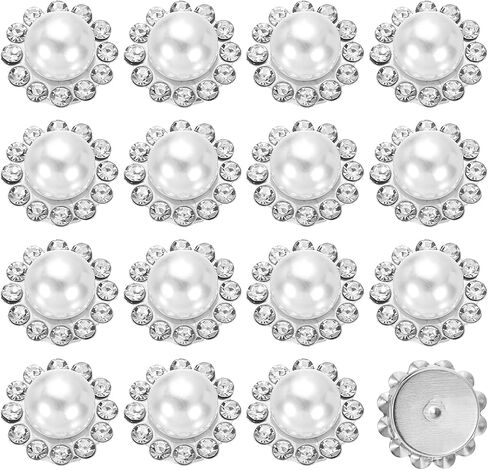 HARFINGTON 200pcs Pearl Rhinestone Button 12mm Sew on Rhinestone Vintage Faux Pearls Metal Claw Flatback Sewing for DIY Crafts Dress Clothing Shoes Bag Decorations Accessories, Purple in Saudi Arabia