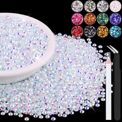8000PCS 3mm Resin Rhinestones Bulk for Crafting (Red), Flatback Bedazzling Crystals for Crafts DIY Nail Decoration, Gems Charms for Tumbler Shoes Clothing Fabric with Pickup Pen and Tweezers in Kuwait