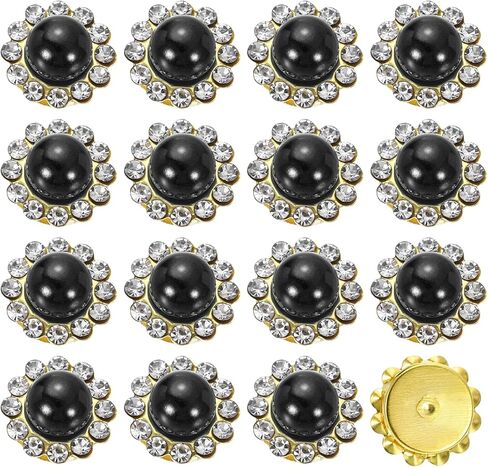Harfington 200pcs bearl rhinestone button 12mm sew on inhinestone vintage faux learls metal claw flatback flat for diy crafts dress legal leghing reasations accountories ، purple purple in Saudi Arabia