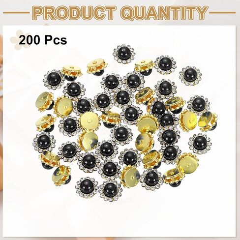Harfington 200pcs bearl rhinestone button 12mm sew on inhinestone vintage faux learls metal claw flatback flat for diy crafts dress legal leghing reasations accountories ، purple purple in Saudi Arabia