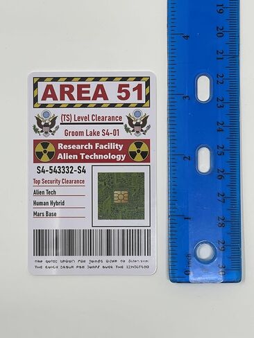 Area 51 ID Card Top Secret Badge Alien AREA 51 Card UFO Joke Funny Cards in Kuwait